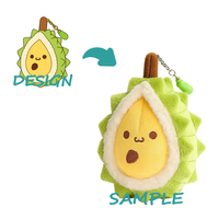 Porte-clés en peluche super doux personnalisé avec rembourrage en coton PP et doublure en maille