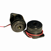 FSD-2910 Zumbador de 12V 24V, 30MM de Diámetro, 24.5MM de Altura, Zumbador Piezoeléctrico de 100dB, Sonido Intermitente, Tipo Activo, DC 3500Hz, con Cable