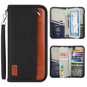 Organisateur de documents de <span class=keywords><strong>voyage</strong></span> imperméable avec blocage RFID, porte-passeport familial antivol, porte-cartes, porte-billets, pochettes pour passeports - Product Image 1