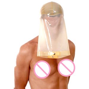 Expédition rapide BDSM Bondage Toy Full Face Foot Kinky y Fetish <span class=keywords><strong>Latex</strong></span> Hood Rubber for - Product Image 4