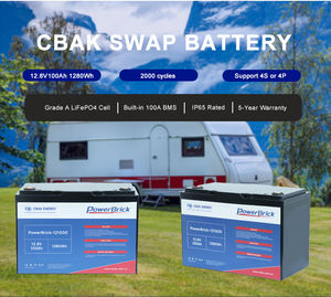 Cbak 12.8v 100ah lifepo4 סוללת ליתיום ברזל מודול 2000 מחזורים ip56 החלפת חבילה מחזור חיים גבוה עמיד סטנדרטי - Product Image 3