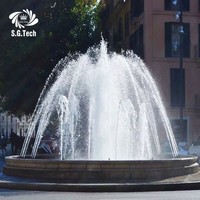Fuente Pequeña de Acero Inoxidable para Jardín Exterior, Diseño Moderno 2026, con Luz RGB Musical y Danzante, Fácil Instalación para Patio Trasero