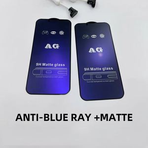 Anti Blue <strong>Ray</strong> AG Matte Tempered Glass for iPhone 16 15 13 14 Pro Max <strong>Mini</strong> 9H Glare/Fingerprint Screen Protector - Product Image 2