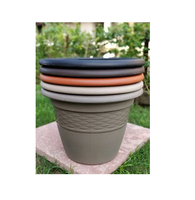 Pot de fleurs en plastique écologique léger et coloré de 20 pouces, grand pot de jardin décoratif pour l'intérieur, l'extérieur, le balcon et la maison