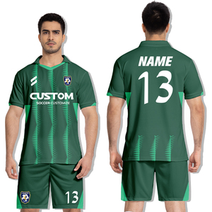 Ensemble de maillots de football personnalisés avec logo pour hommes et enfants, tenue de football respirante à séchage rapide, maillot d'entraînement pour équipe de club, maillot de football thaïlandais - Product Image 2