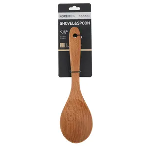 Venta directa de fábrica Eco-Freindly Utensilios reutilizables Cuchara de madera corta para cocinar