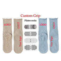 Chaussettes de yoga Pilates 100% coton spandex personnalisées Design sportif ouvert antibactérien respirant et de qualité pour l'été