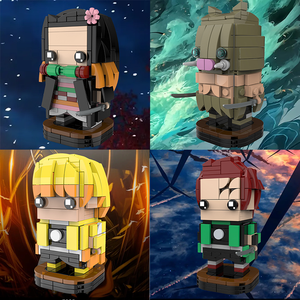 2025 Figura Anime Brick Head Mini Juguete Educativo Construcción MOC Bloques Anime Regalo para Niños - Product Image 2