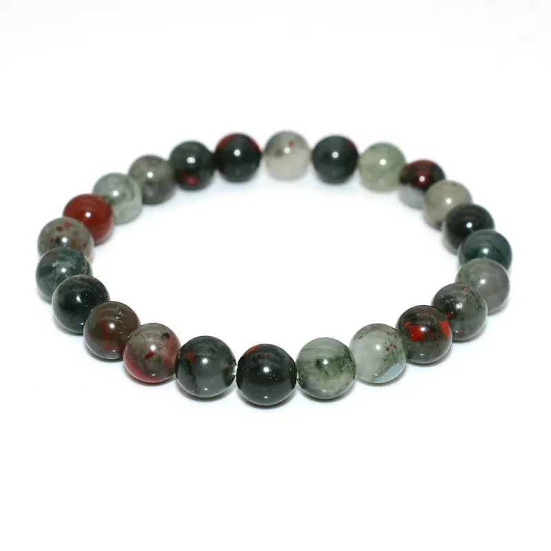 Trade Insurance 4/6/8/10/12ミリメートルHigh Grade Natural African Blood Stone Bracelet