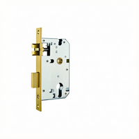 Serrure de porte intérieure moderne et minimaliste, serrure noire à poignée fendue, poignée de porte en bois silencieuse, quincaillerie de serrure de porte de chambre