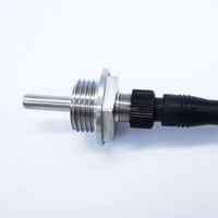 Asli Maxim DS18B20 1/2 "BSP besi tahan karat tapak dengan M12 penerbangan steker Digital Sensor suhu 3M kawat