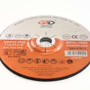 Disque <span class=keywords><strong>de</strong></span> meulage angulaire personnalisé 180*6*22.23mm haute dureté, à base <span class=keywords><strong>de</strong></span> résine d'aluminium, 80m/s, extra fin, GRD T27, 3 ans - Product Image 3