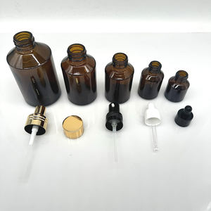 遮光性のある15ml 30ml 60ml 100ml 200mlの琥珀色の美容液ガラス瓶、エッセンスクリーム化粧品包装用のカスタムシルクスクリーンロゴ入り - Product Image 4