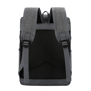 Custom Leisure and Fashion Canvas <b>Backpack</b> with Polyester Lining and Zipper Closure - Product Image 3