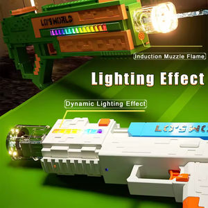 Pistola <span class=keywords><strong>de</strong></span> Agua Eléctrica <span class=keywords><strong>de</strong></span> Píxeles para Niños, Juguete <span class=keywords><strong>de</strong></span> Disparo Continuo Automático con Luz LED, Pistola <span class=keywords><strong>de</strong></span> Agua <span class=keywords><strong>de</strong></span> Plástico para Niños - Product Image 3