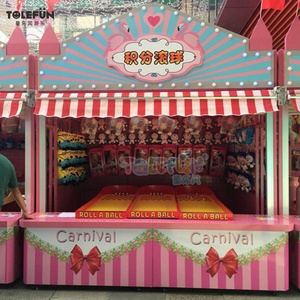 Tolefun Pâques Carnaval Jeu Stands Idée Enfants Métal Funfair Fléchettes Ballon Tir & Roll Ball Booth Jeux au Show Fairground - Product Image 1