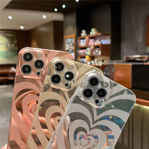 Custodia per cellulare in TPU per PC placcato alla moda le ragazze amano la Cover posteriore del cuore per <span class=keywords><strong>iPhone</strong></span> 15 14 Plus 13 12 Pro Max <span class=keywords><strong>11</strong></span> - Product Image 5