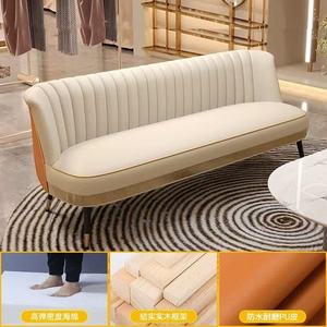 โซฟารับรองแขกแบบตั้งพื้นหุ้มหนัง PU หลายสี สำหรับล็อบบี้โรงแรมและร้านเสริมสวย - Product Image 6