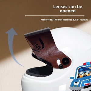 หมวกกันน็อคครึ่งใบ KUUVI ABS รุ่น LP02 พร้อมแผ่นปิดหน้าลายหมีน่ารัก สภาพใหม่ รับประกัน 1 ปี ได้รับการรับรองมาตรฐาน 3C ของขวัญสำหรับผู้ที่ชื่นชอบมอเตอร์ไซค์ - Product Image 2