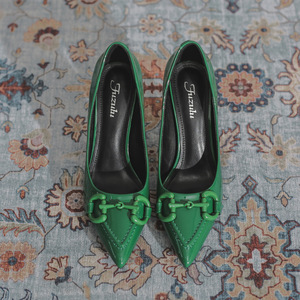 Nuevo Estilo 2026, Zapatos de Tacón Bajo de Piel Vacuna Genuina, Cómodos, con Punta en Pico, Unisex, Resistentes al Agua - Product Image 3