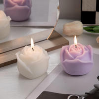 Kreative Romantische Handgemachte Aromatherapie Blumenförmige Soja-Kerzen mit Fruchtduft für Thanksgiving, Weihnachten, Hochzeiten und Zuhause