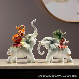 Nueva Figura Decorativa de Elefante Esculpida en Resina Epoxi China, Personalizada, para Decoración del Hogar, Entrada o Sala de Estar - Product Image 4