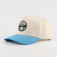 Casquette de baseball en gros, 5 panneaux, classique, avec logo personnalisé brodé, en coton beige, pour hommes et femmes