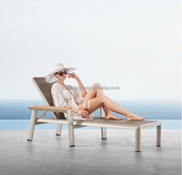 Chaise longue de jardin en aluminium économique, fabriquée en Chine