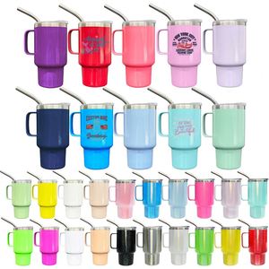 Blank Sublimation Candy Colors Shimmer 3oz Mini <b>Vacuum</b> Insulated Stainless Steel Shot Tumbler with Handle for UV DTF Wraps - Product Image 1