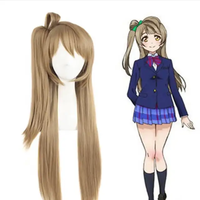 Renkli yüksek kaliteli Anime Lolita Cosplay peruk uzun sentetik saç peruk