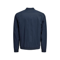 Blouson Bomber Homme en Polyester et Coton, Coupe-Vent, Manches Côtelées, Style Urbain Léger, Fermeture Éclair, Vêtement d'Extérieur