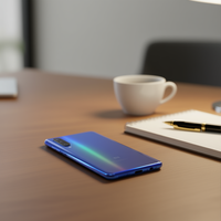 Coque arrière en PC bleue avec finition miroir anti-traces de doigts pour téléphone portable Mi 9 SE sans support, sans accessoires supplémentaires