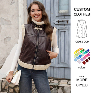 <span class=keywords><strong>Chaleco</strong></span> de Moda Vintage para Otoño e Invierno, Sin Mangas, con Adornos de Felpa y Cierre Dorado, para <span class=keywords><strong>Mujer</strong></span> - Product Image 1