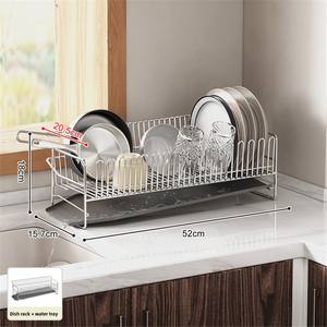 Stainless Steel Kitchen Towel <b>Rack</b> Countertop Two-layer Drain <b>Rack</b> Sink Side Diversion Drain Tableware Collection Non-folding - Product Image 5
