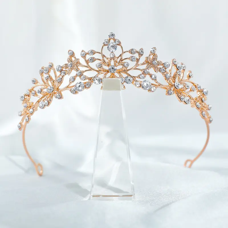 Luxus Barock Königin Krone Diademe Kristall Strass Festzug Kronen Hochzeit Haarschmuck Braut Tiara