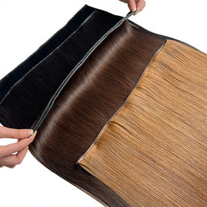 Extensions de cheveux humains Genius OVO Weft, dernière version, double invisible, en cheveux Remy véritables, avec micro-perles et effet cuir chevelu simulé, type <span class=keywords><strong>Twin</strong></span> Tab Butterfly - Product Image 1