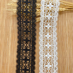 Pizzo Ricamato 3D per Scarpe e Accessori d'Abbigliamento, Bordatura in Poliestere Idrosolubile con Design Traforato, Larghezza 4,9 cm - Product Image 6