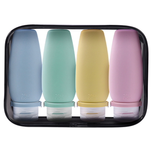 Set di Bottiglie da Viaggio in Silicone Approvato TSA, 4 in 1, Riutilizzabile, Mini 2oz 90ml, Kit da Viaggio in Silicone - Product Image 6