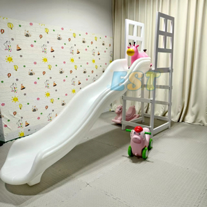 Toboggan <span class=keywords><strong>de</strong></span> piscine à balles en plastique blanc d'intérieur <span class=keywords><strong>de</strong></span> luxe commercial toboggans <span class=keywords><strong>de</strong></span> piscine à balles à double voie pour les fêtes d'enfants jeu doux pour les occasions scolaires - Product Image 2
