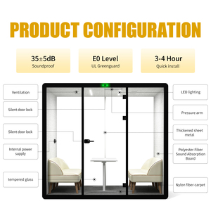 Cabina Acústica Moderna para Estudio, Cabina Insonorizada para Oficina, Espacio Privado para Llamadas Telefónicas, Cabinas de <span class=keywords><strong>Sonido</strong></span> - Product Image 3