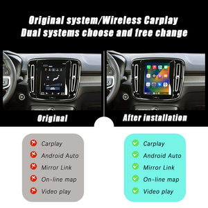 Actualización de Pantalla Original CZT-AUTO con <span class=keywords><strong>Carplay</strong></span> Inalámbrico para Volvo XC90 XC60 <span class=keywords><strong>XC40</strong></span> S90 S60 V90, Pantalla con Android Auto y Cámara - Product Image 3