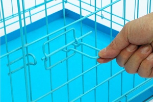 <span class=keywords><strong>Cage</strong></span> pliable en métal bleue pour chien, cages pour animaux de compagnie d'intérieur, cages pour grands chiens d'extérieur, chenils - Product Image 5