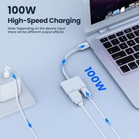 USB-C zu HDTV Digital AV Adapter mit 4K 60Hz HD Video- & Audioausgang, 100W Schnellladung, für iPhone 16 17/iPad/MacBook Pro/Air