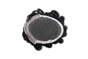 ฐานบางพิเศษสำหรับผู้ชายสไตล์แปดเหลี่ยมลูกไม้ผูกมือและฐาน PU ผมแท้แบบอินเดีย - Product Image 3