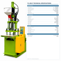 Machine de moulage par injection verticale de 20 tonnes HG-TC200 pour le moulage de cintres en fil d'acier en plastique avec des matériaux PET/PP/PC/PA/EPS