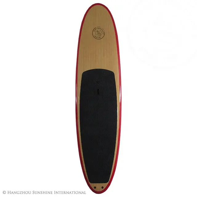 Tabla de surf de bambú epoxi, remo de pie