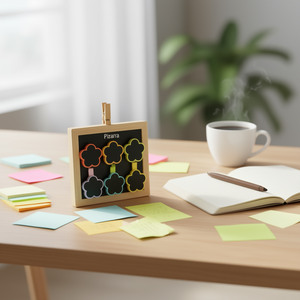 ไม้หนีบผ้าไม้ Ilan พร้อมกระดานดำขนาดเล็ก 3.5 ซม. 6 ชิ้น สำหรับจัดระเบียบโน้ต - Product Image 2