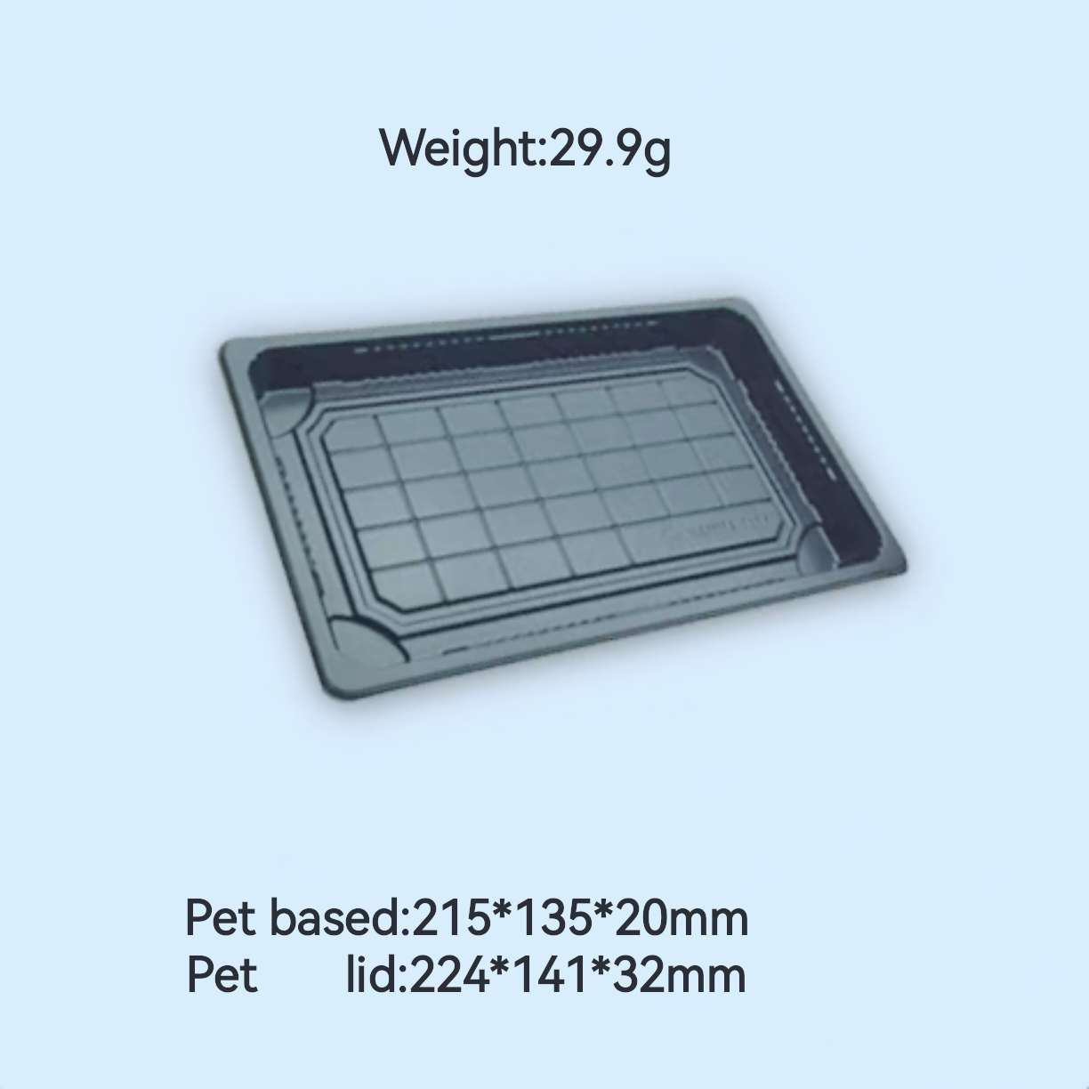 ฐานสีดำ + ฝาใส