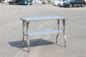 Manufacturer Wholesale Useful Easy To Pack Folding Stainless Steel Work Table