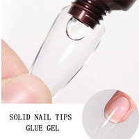 Pointes de colle gel pour extension d'ongle clair solide UV Pointes d'ongle gel de colle de haute qualité vente en gros